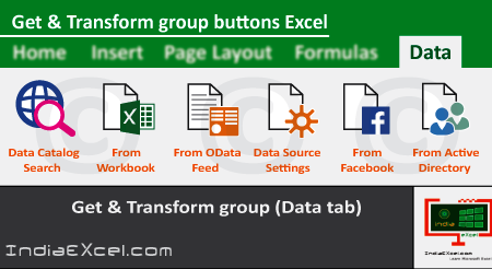 Get Transform group buttons of Data tab Microsoft Excel