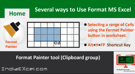 Several ways to use Format Painter Microsoft Excel 2016