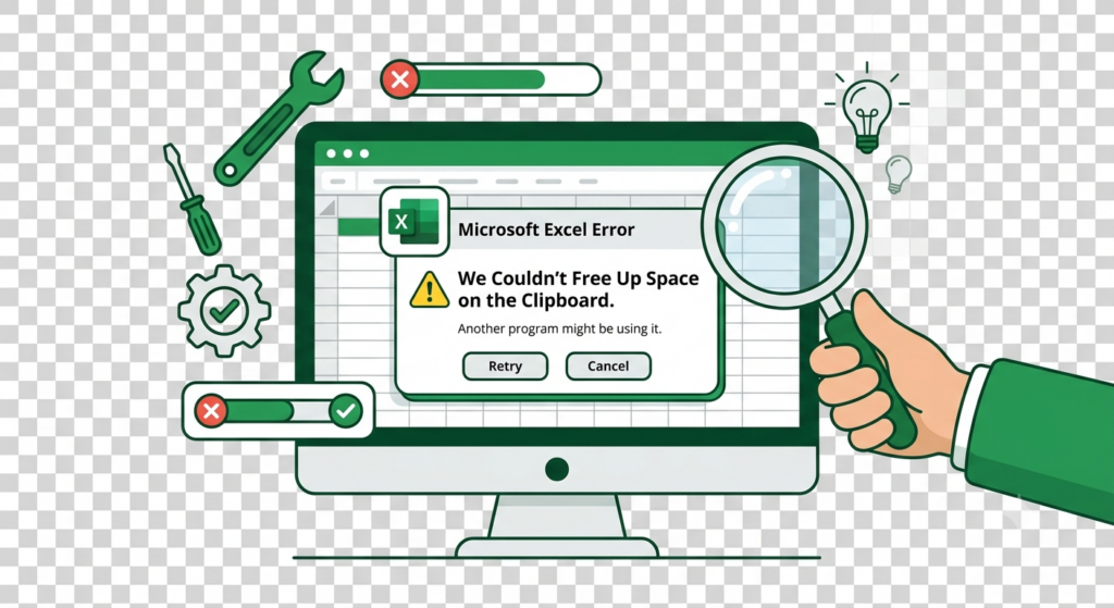 Troubleshooting the Microsoft Excel Clipboard Error: "We Couldn't Free Up Space"