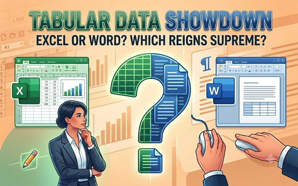 Microsoft Excel or Microsoft Word The Battle for Better Tabular Data
